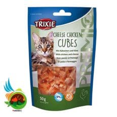 تشویقی گربه مرغ و پنیر تریکسی Cheese Chicken Cubes