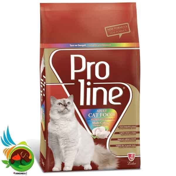 غذای گربه بالغ پرولاین Proline Multi Colour Adult Cat Food Chicken وزن 1.5 کیلوگرم