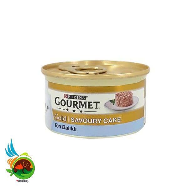 کنسرو طلایی گربه با طعم ماهی قزل آلا Gourmet Gold Savory Cake وزن 85 گرم