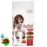 غذای سگ بالغ رفلکس با طعم گوشت گاو Reflex Adult Dog Food Beef وزن 15 کیلوگرم