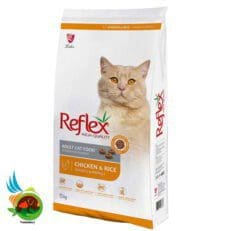 غذای گربه رفلکس با طعم مرغ و برنج Reflex chicken & rice وزن 15 کیلوگرم