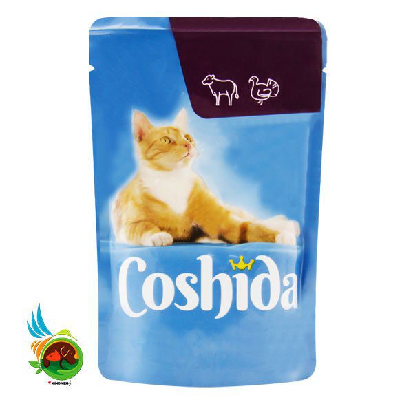 پوچ گربه کوشیدا با گوشت گوساله و بوقلمون Coshida mit kalb & truthahn وزن 100 گرم
