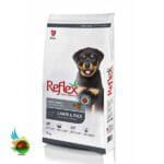 غذای خشک توله سگ رفلکس با طعم گوشت بره و برنج Reflex puppy food lamb & rice وزن 15 کیلوگرم