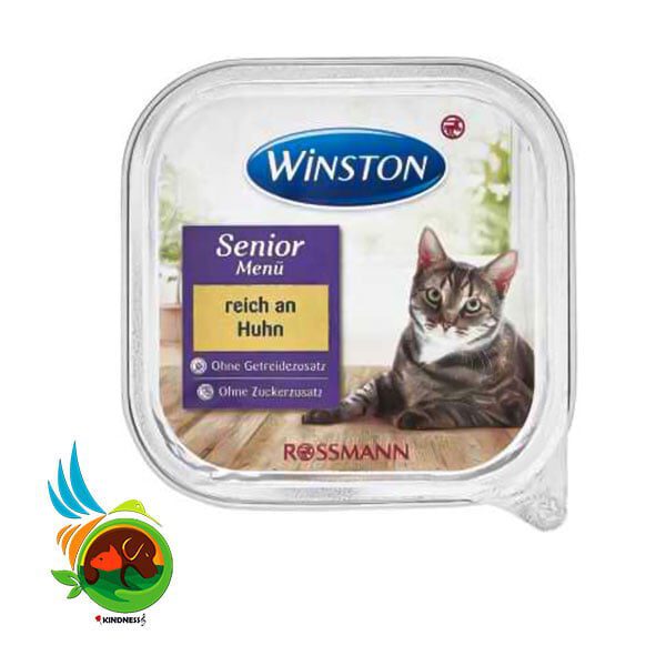 ووم وینستون گربه های مسن با طعم مرغ Winston reich an huhn وزن 100 گرم