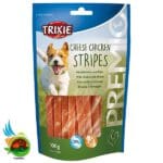 تشویقی سگ تریکسی با طعم مرغ مدل Trixie Cheese Chicken Stripes کد 31586 وزن 100 گرم
