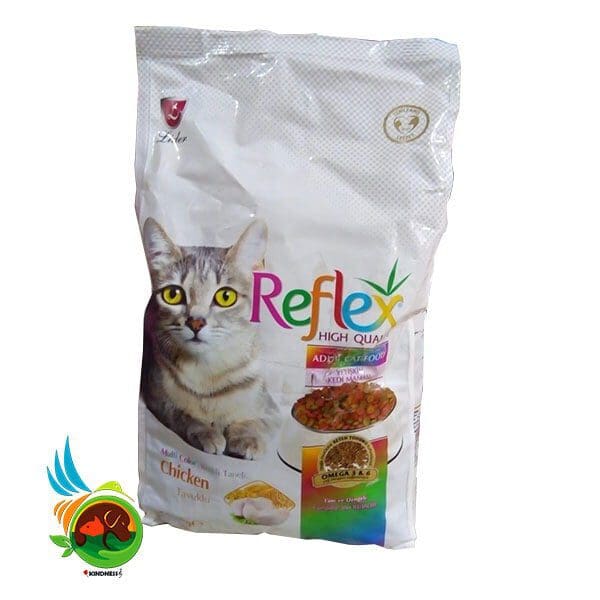 غذای خشگ گربه رفلکس مولتی کالر با طعم مرغ Reflex adult cat food multi color chicken وزن 1/5 کیلوگرم ( اپن باکس )