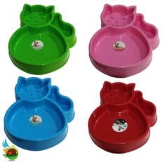 ظرف آب و غذا گربه طرح گربه سایز Large