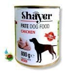 کنسرو سگ شایر با طعم مرغ Shayer pate dog food chicken وزن 800 گرم