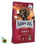 غذای خشک سوپر پرمیوم ارگانیک سگ بالغ هپی داگ حاوی گوشت شتر مرغ Happy dog sensible africa strauss وزن 4 کیلوگرم