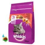 غذای خشک مغزدار مولتی کالر گربه ویسکاس با طعم گوشت Whiskas with beef وزن 300 گرم