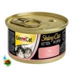 کنسرو بچه گربه جیم کت با طعم مرغ Gimcat shiny cat kitten in jelly with chicken وزن 70 گرم