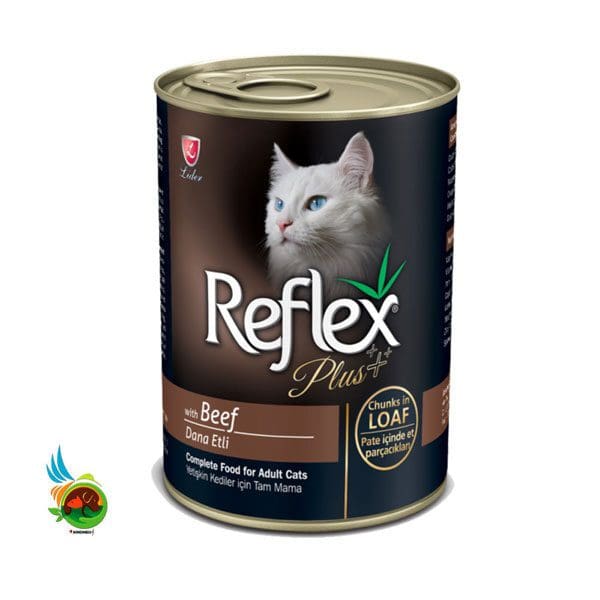 کنسرو گربه رفلکس پلاس با طعم گوشت Reflex Plus with Beef وزن ۴۰۰ گرم