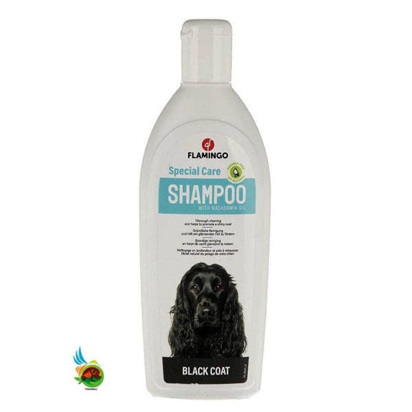 شامپو سگ مخصوص موهای مشکی فلامینگو مدل Flamingo Black coat حجم ۳۰۰ میلی لیتر