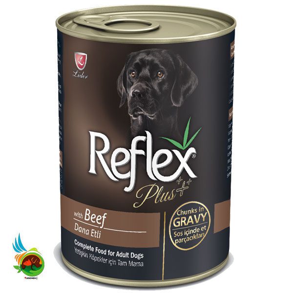 کنسرو غذای سگ رفلکس پلاس با طعم گوشت Reflex Plus with Beef وزن ۴۰۰ گرم