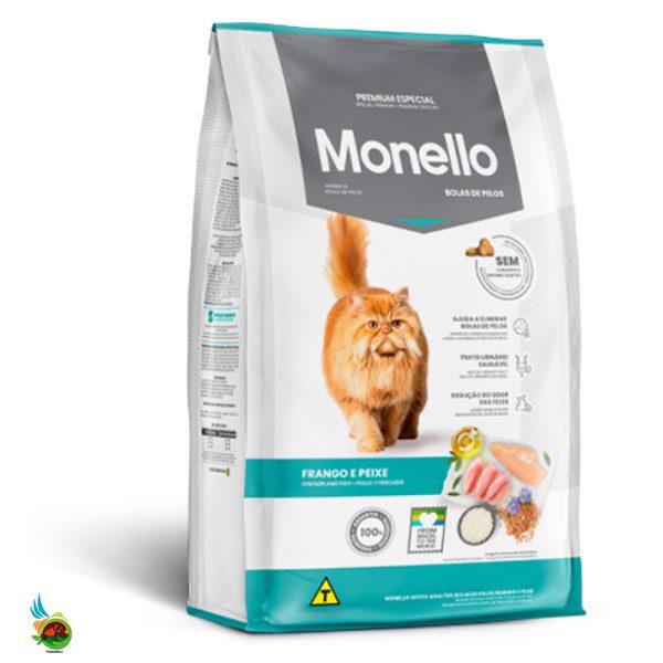 غذای خشک گربه بالغ مونلو با طعم گوشت پرندگان و ماهی سالمون Monello Adult Poultry & Salmon وزن 1 کیلوگرم