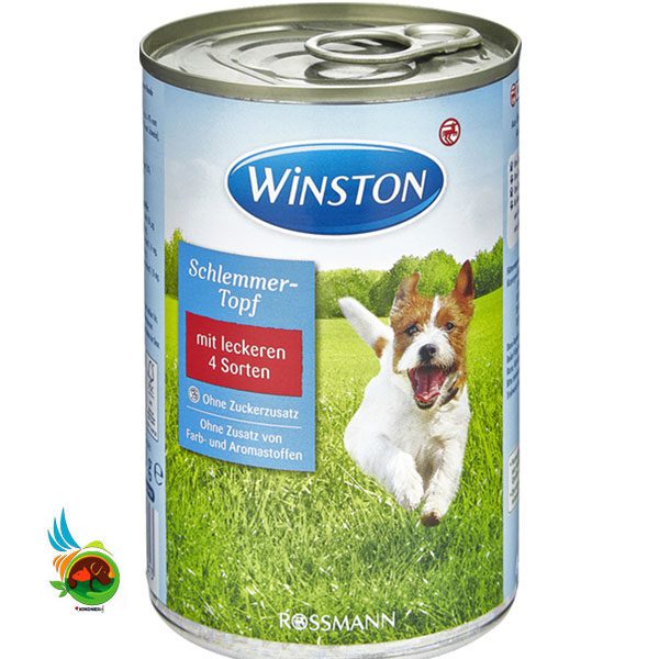 کنسرو غذای سگ وینستون با طعم گوشت میکس Winston Mix وزن 400 گرم