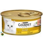 کنسرو گربه گورمت با طعم مرغ مدل پته Gourmet with Chicken وزن ۸۵ گرم