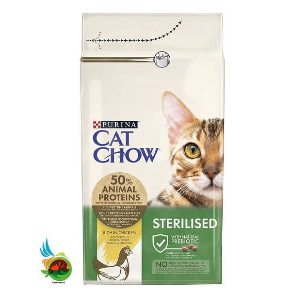 غذای خشک گربه بالغ عقیم شده پورینا با طعم مرغ مدل Purina Cat Chow Sterilised وزن 15 کیلوگرم غذای خشک گربه بالغ عقیم شده پورینا با طعم مرغ مدل Purina Cat Chow Sterilised وزن 15 کیلوگرم