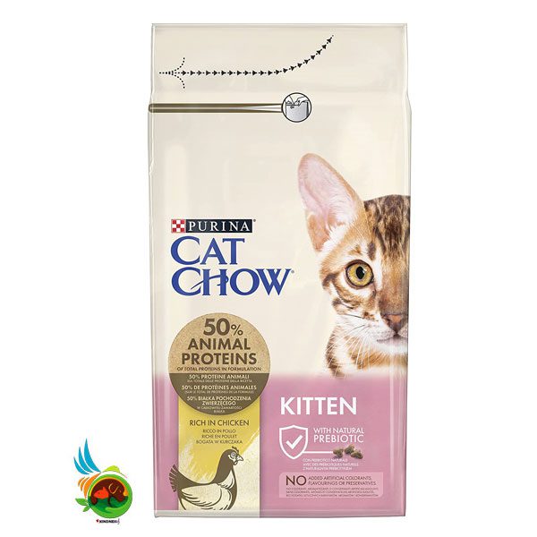 غذای خشک بچه گربه پورینا با طعم مرغ مدل Purina Cat Chow Kitten وزن 1.5 کیلوگرم