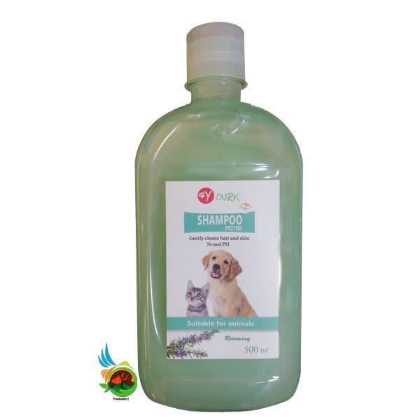 شامپو پروتئینه یورک مخصوص سگ و گربه با رایحه رزماری Yourk shampoo protein rosemary حجم 500 میلی لیتر