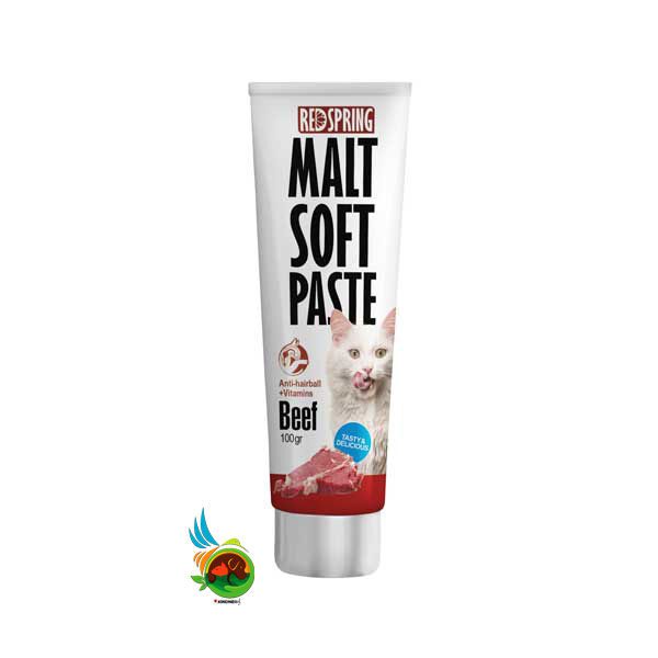 خمیر مالت رد اسپرینگ ضد گلوله مویی با طعم گوشت Malt soft paste Beef وزن ۱۰۰ گرم