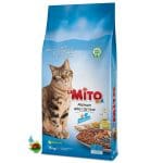 غذای خشک گربه بالغ میتو میکس مدل Adult cat Chicken and Fish وزن 15 کیلوگرم