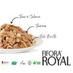 کنسرو گربه فیفورا طعم فیله ماهی کلاسیک مدل Fifora Royal with Fish وزن ۱۲۰ گرم