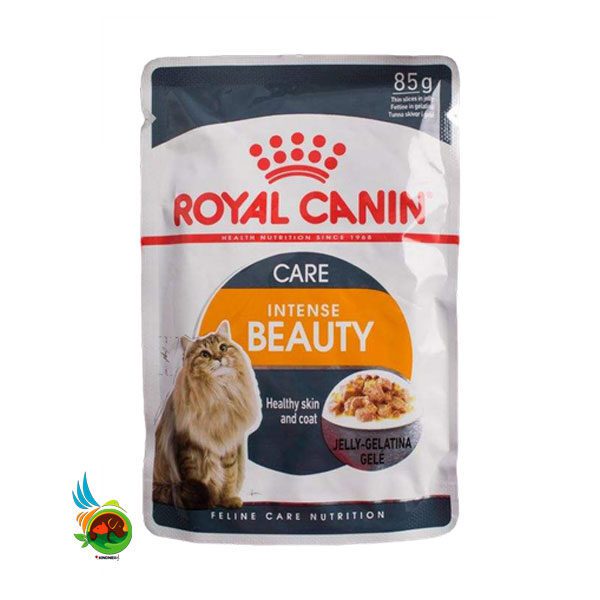 پوچ گربه رویال کنین مناسب پوست و مو در ژله Royal Canin Intense Beauty in Jelly وزن 85 گرم