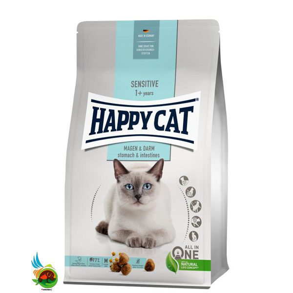 غذای خشک گربه هپی کت طعم اردک مدل Happy Cat Sensitive وزن ۱.۳ کیلوگرم