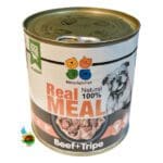 کنسرو نچرال سگ نوریش پت با طعم گوشت و سیرابی Nourishpet natural real meal with beef & tripe وزن 800 گرم