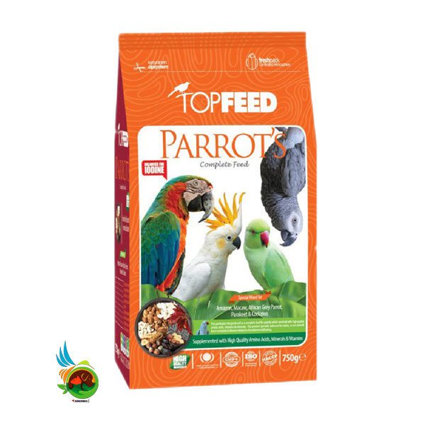 خوراک آجیلی طوطی سانان تاپ فید مدل Parrots Complete Food وزن 750 گرم