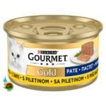 کنسرو گربه گورمت گلد با طعم مرغ مدل پته Gourmet gold with tavuklu وزن ۸۵ گرم