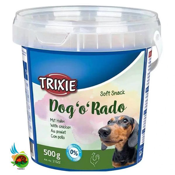 تشویقی سطلی سگ تریکسی با طعم مرغ مدل Trixie Dogo o Rado وزن ۵۰۰ گرم