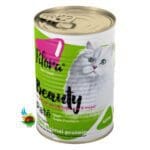 کنسرو سوپر پریمیوم بیوتی گربه فیفورا مدل پته طعم گوساله Fifora beauty for hair & skin with veal وزن ۴۰۰ گرم