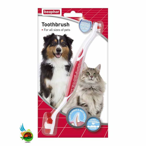مسواک سگ و گربه بیفار beaphar dog and cat toothbrush