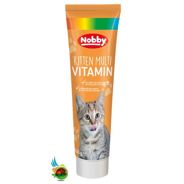 خمیر مولتی ویتامین بچه گربه نوبی Nobby Kitten multivitamin paste وزن 100 گرم