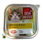 ووم گربه دین بستس با طعم گوشت غاز و اردک Dein bestes mit gans & ente in sauce وزن 100 گرم