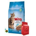 غذای خشک گربه بالغ میتو با طعم مرغ و ماهی Mito with chicken & fish وزن 1 کیلوگرم ( بسته بندی ملودی مهربانی )