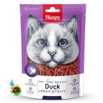 تشویقی گربه ونپی با طعم اردک مدل استریپس Wanpy soft duck jerky strips وزن 80 گرم