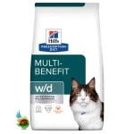 غذای خشک گربه بالغ مولتی بنفیت هیلز با طعم مرغ Hill’s multi-benefit w/d with chicken وزن 1.5 کیلوگرم