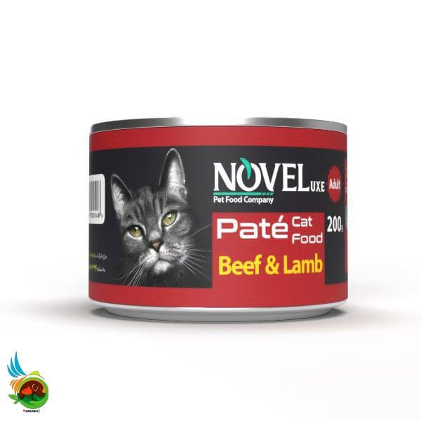 Untitled-8 کنسرو پته گربه بالغ نوول لوکس با طعم گوشت گوساله و بره Novel pate cat food beef & lamb وزن ۲۰۰ گرم - تصویر 1