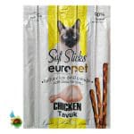 تشویقی مدادی گربه یوروپت با طعم مرغ Europet soft sticks with chicken بسته ۵ عددی