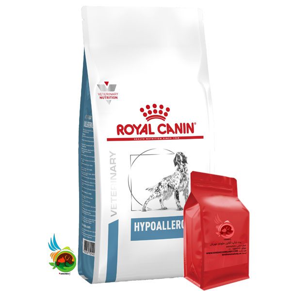 غذای خشک سگ رویال کنین هایپوآلرژنیک Royal canin hypoallergenic وزن 1 کیلوگرم ( بسته بندی ملودی مهربانی )