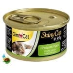 کنسرو گربه جیم کت با طعم مرغ و پاپایا Gimcat shiny cat in jelly with chicken & papaya وزن ۷۰ گرم