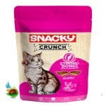 تشویقی گربه کرانچی اسنکی طعم مرغ و پنیر Snacky strong bones with chicken & cheese وزن 60 گرم