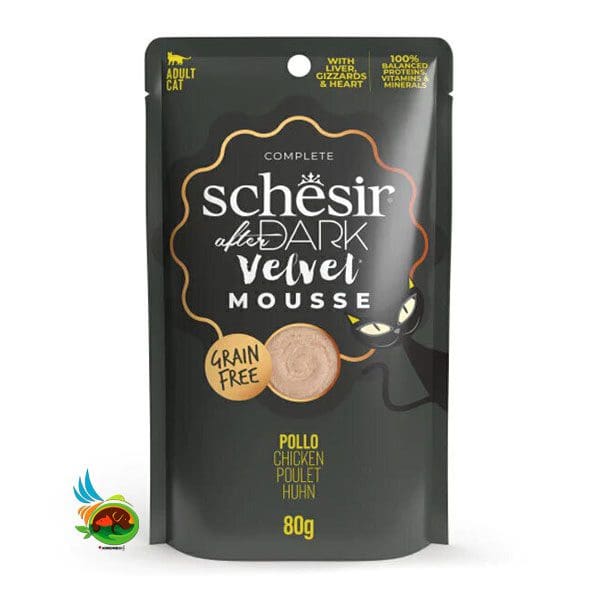 Untitled-15 پوچ گربه بالغ شسیر طعم مرغ مدل افتر دارک Schesir after dark chicken وزن ۸۰ گرم - تصویر 1
