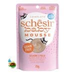 پوچ بچه گربه شسیر طعم سالمون و مرغ Schesir baby salmon with chicken  وزن ۷۰ گرم