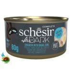 کنسرو پته گربه شسیر طعم مرغ و تخم بلدرچین مدل افتر دارک Schesir after dark chicken with quail egg وزن 80 گرم