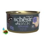 کنسرو پته گربه شسیر طعم مرغ و اردک مدل افتر دارک Schesir after dark chicken with duck وزن ۸۰ گرم