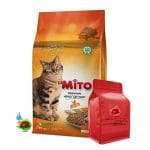غذای خشک گربه بالغ میتو با طعم مرغ Mito adult cat food with chicken وزن 1 کیلوگرم ( بسته بندی ملودی مهربانی )